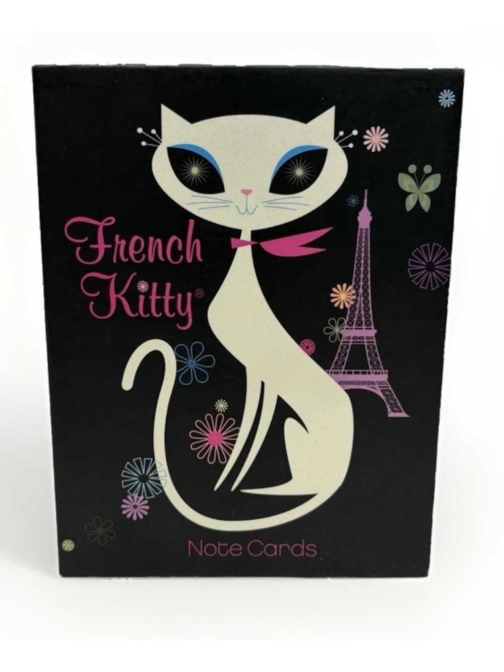 Vintage French Kitty Stationery Empty Box 2003 Y2K Retro Cat Collectible
